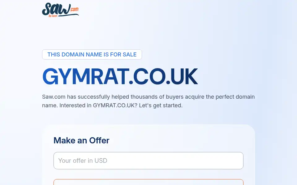 Screenshot of gymrat.co.uk