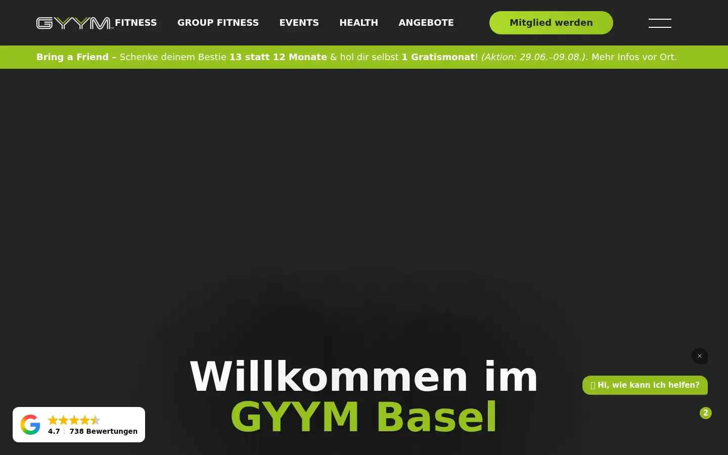 Screenshot of gyym.ch