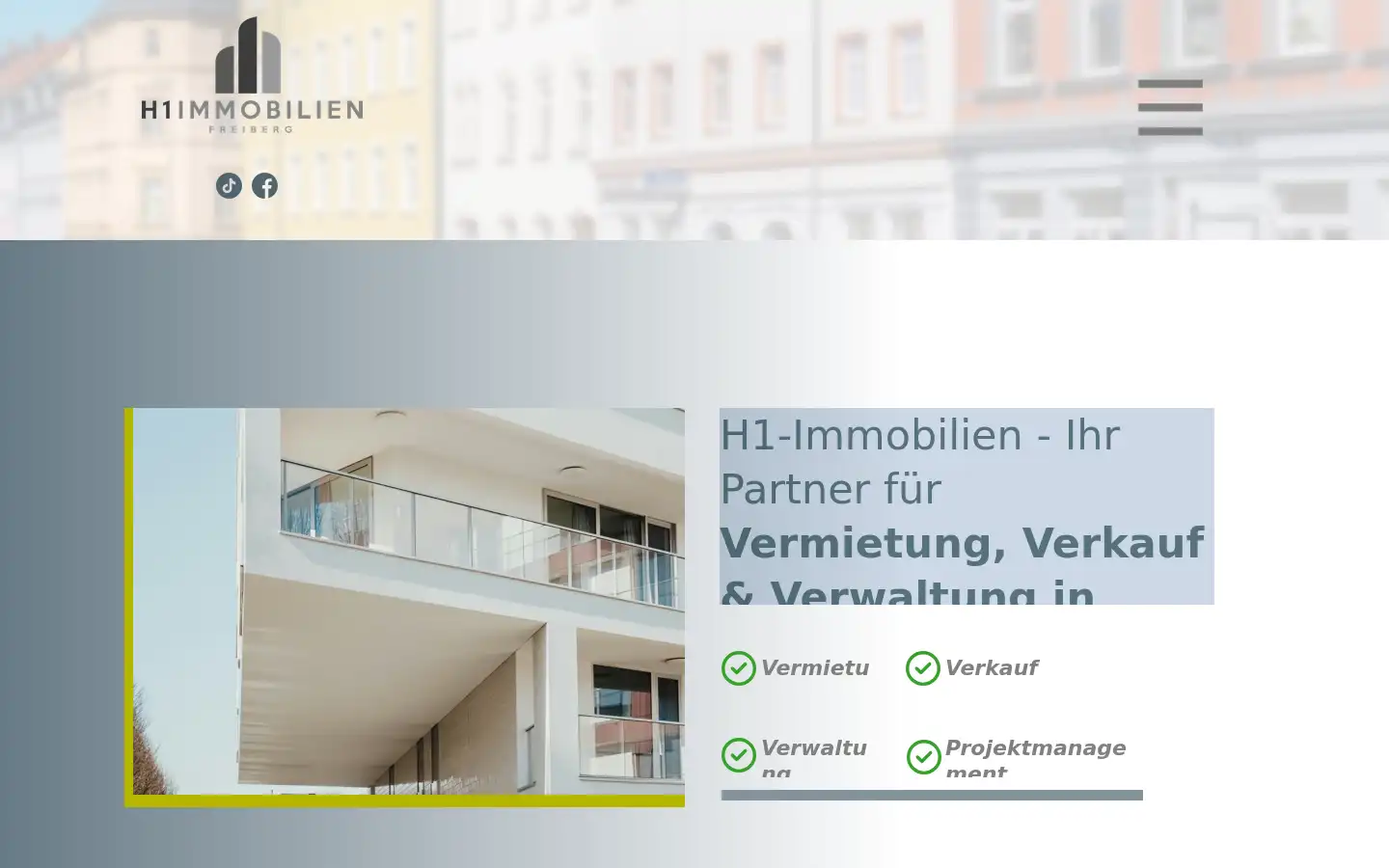 Screenshot of h1-immobilien.de