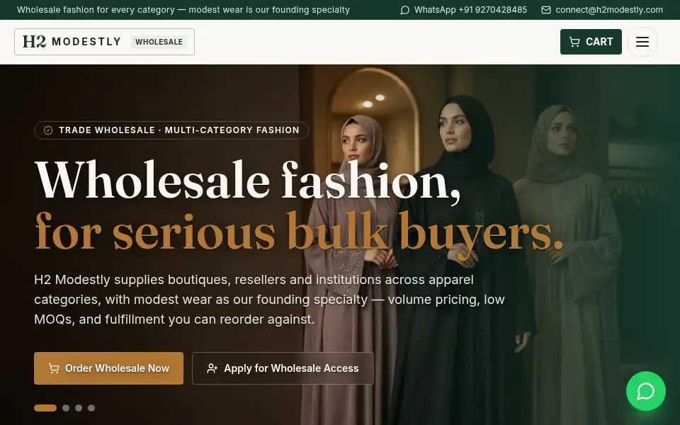 Screenshot of h2modestly.com