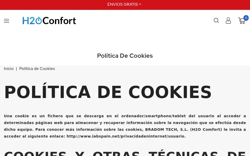 Screenshot of h2oconfort.es