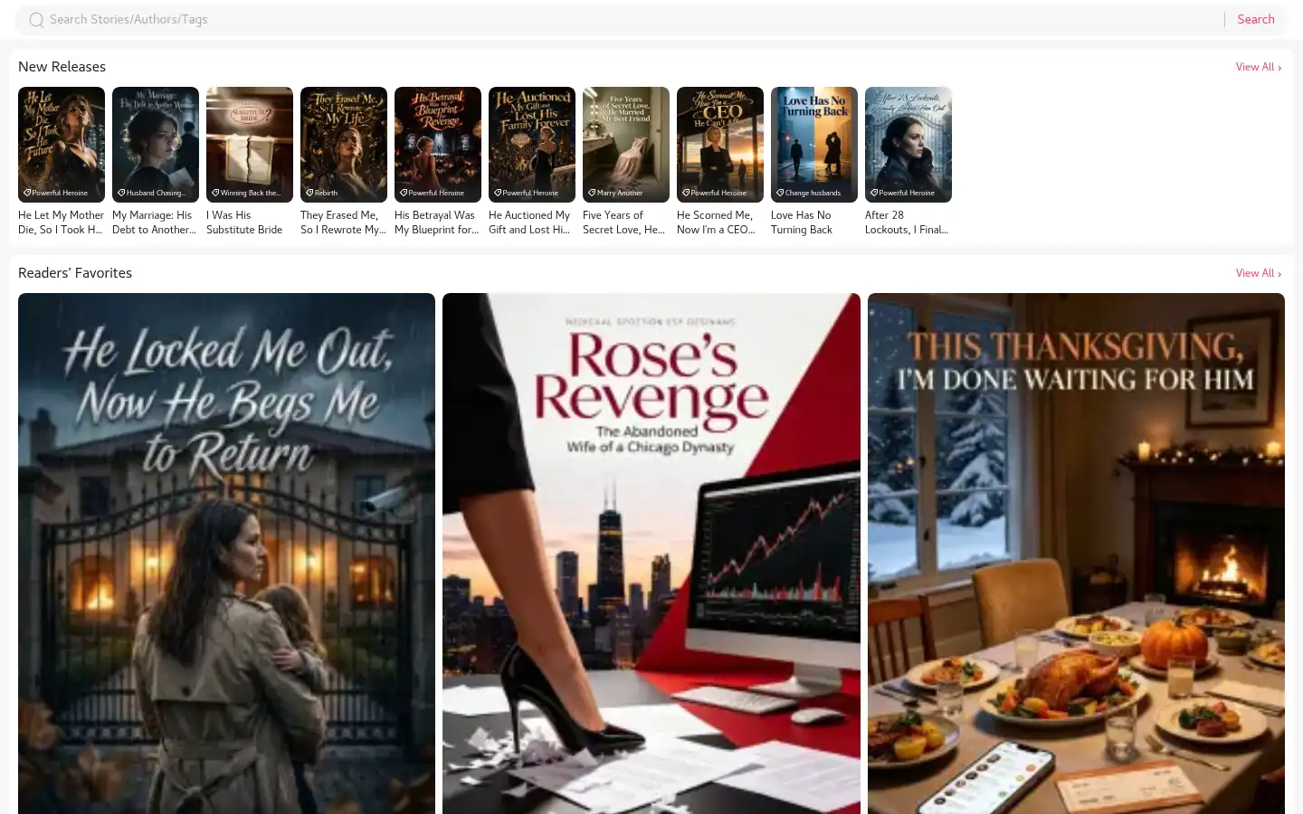 Screenshot of h5.reelshortnovel.com