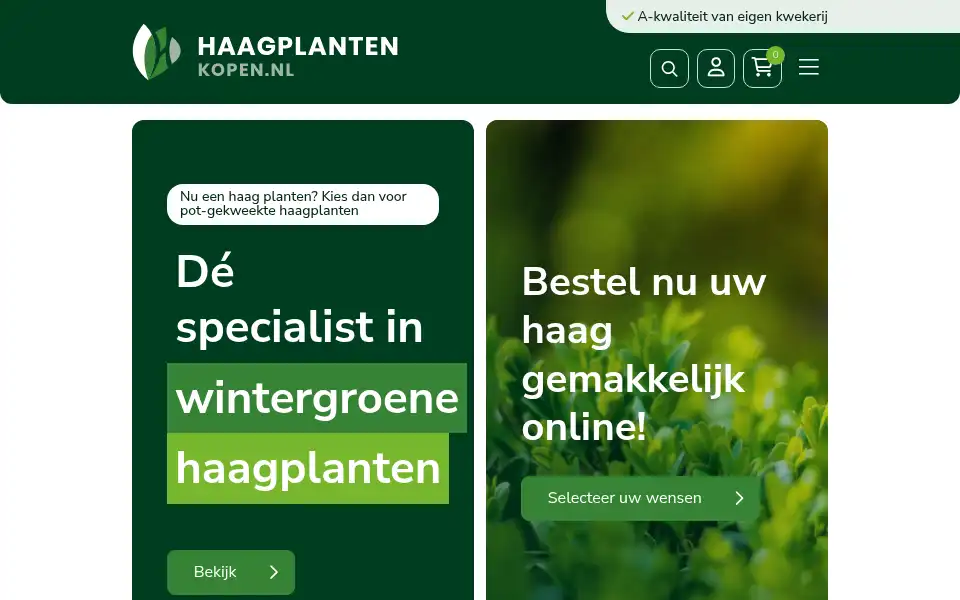 Screenshot of haagplantenkopen.nl