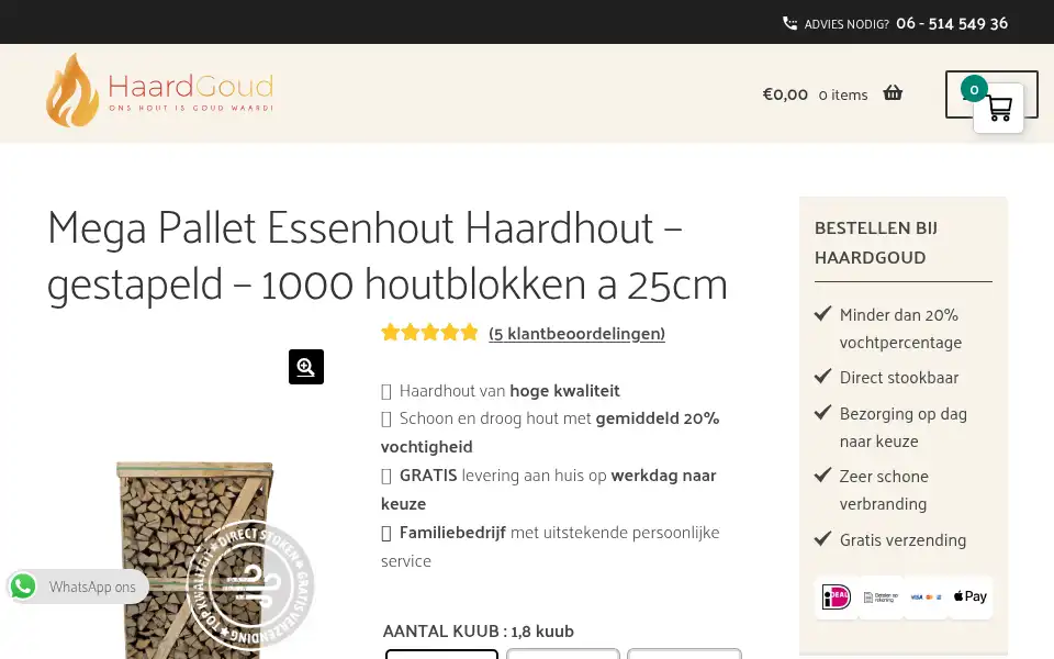 Screenshot of haardgoud.nl