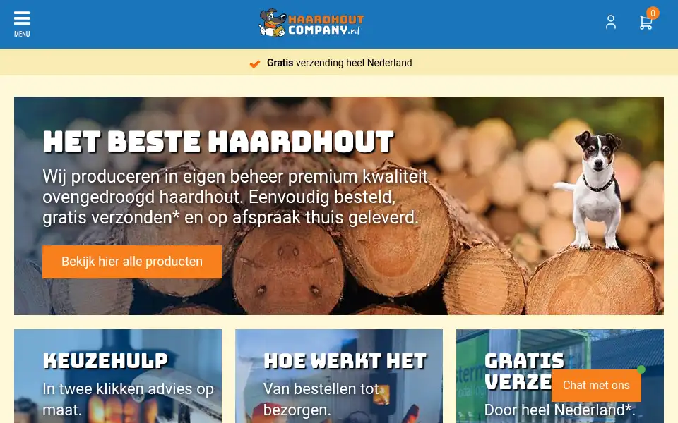 Screenshot of haardhoutcompany.nl