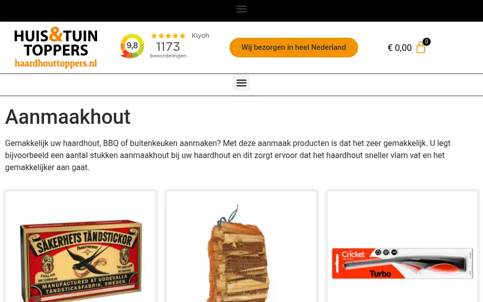 Screenshot of haardhouttoppers.nl