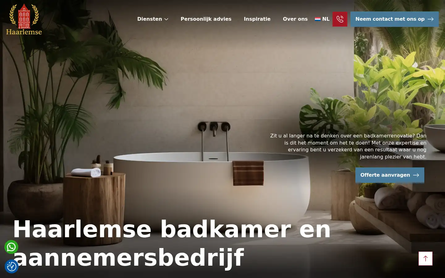 Screenshot of haarlemsebadkamers.nl