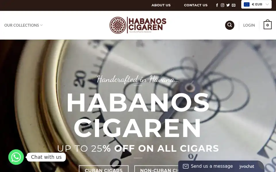 Screenshot of habanoscigaren.com