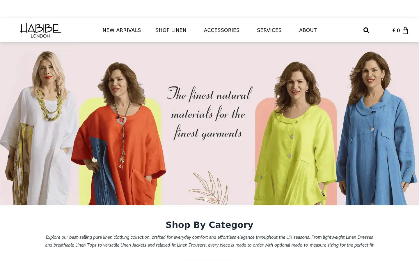 Screenshot of habibelondon.com