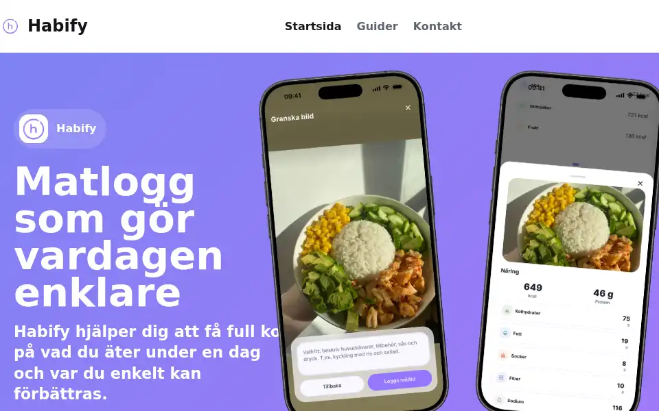 Screenshot of habify.se