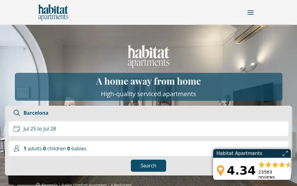 Screenshot of habitatapartments.com