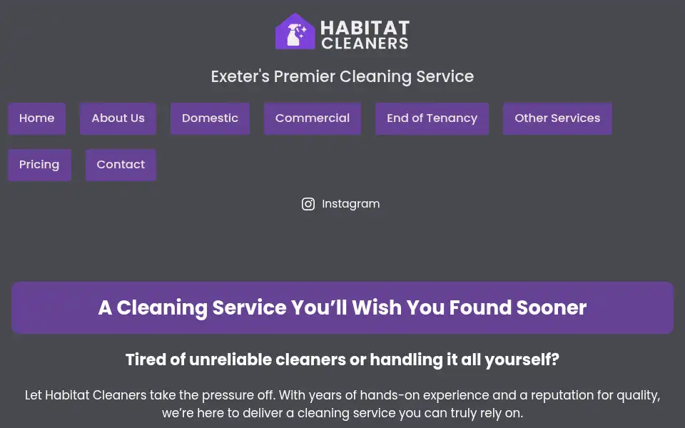 Screenshot of habitatcleaners.com