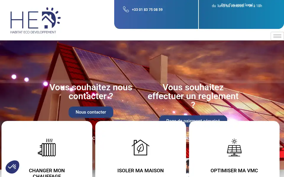 Screenshot of habitatecodeveloppement.com