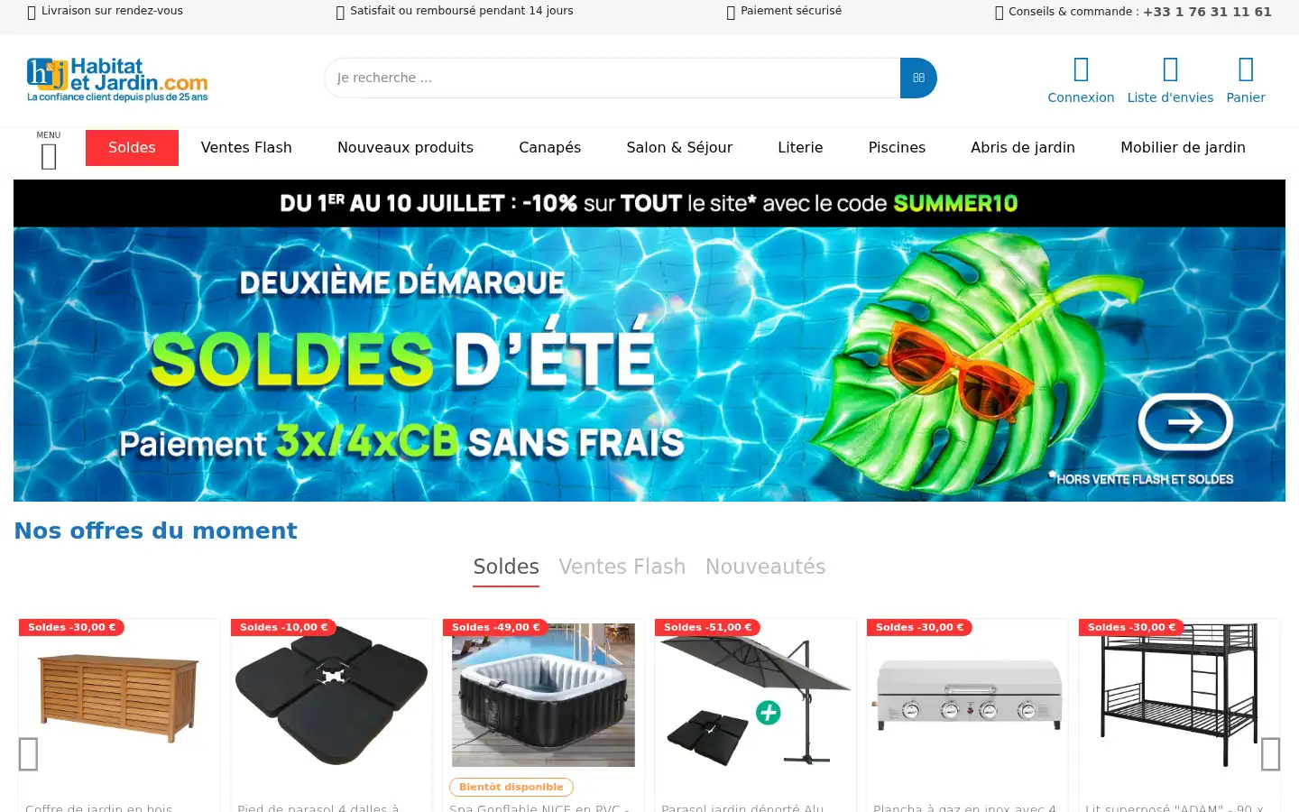 Screenshot of habitatetjardin.com