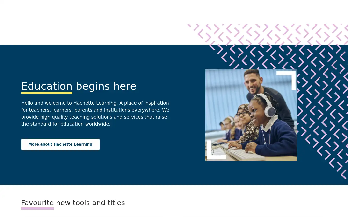 Screenshot of hachettelearning.com
