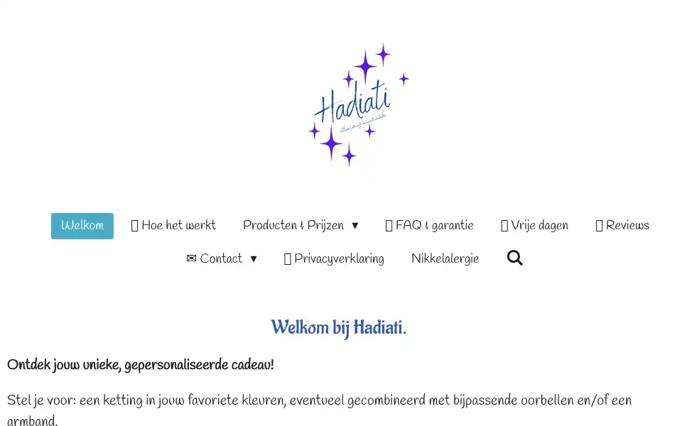 Screenshot of hadiati.nl