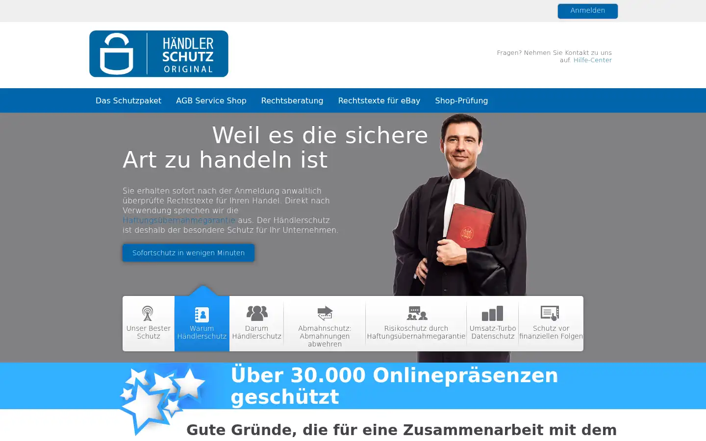 Screenshot of haendlerschutz.com