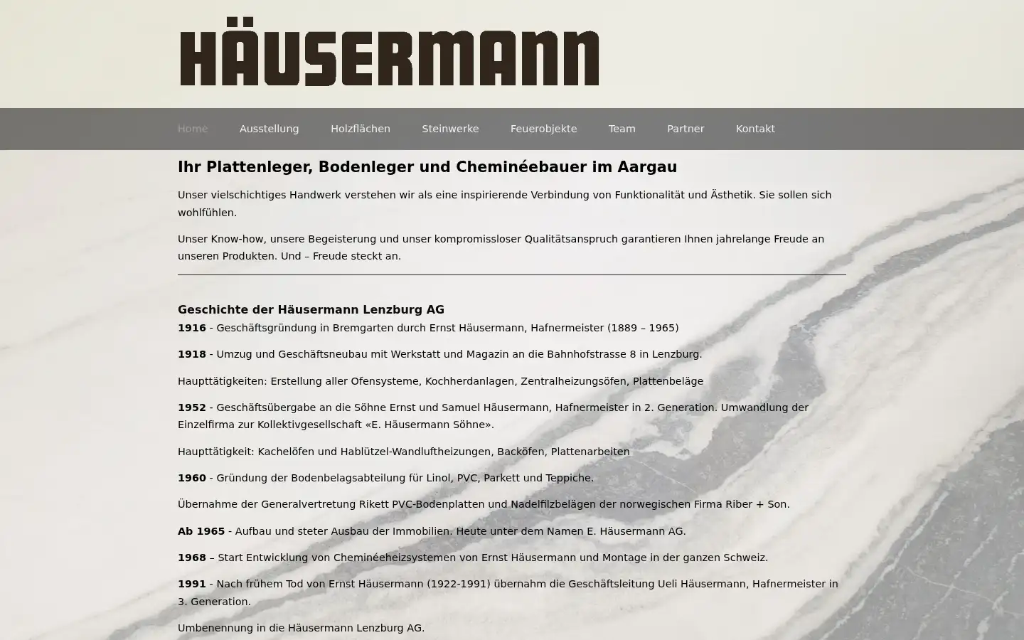Screenshot of haeusermann-ag.ch