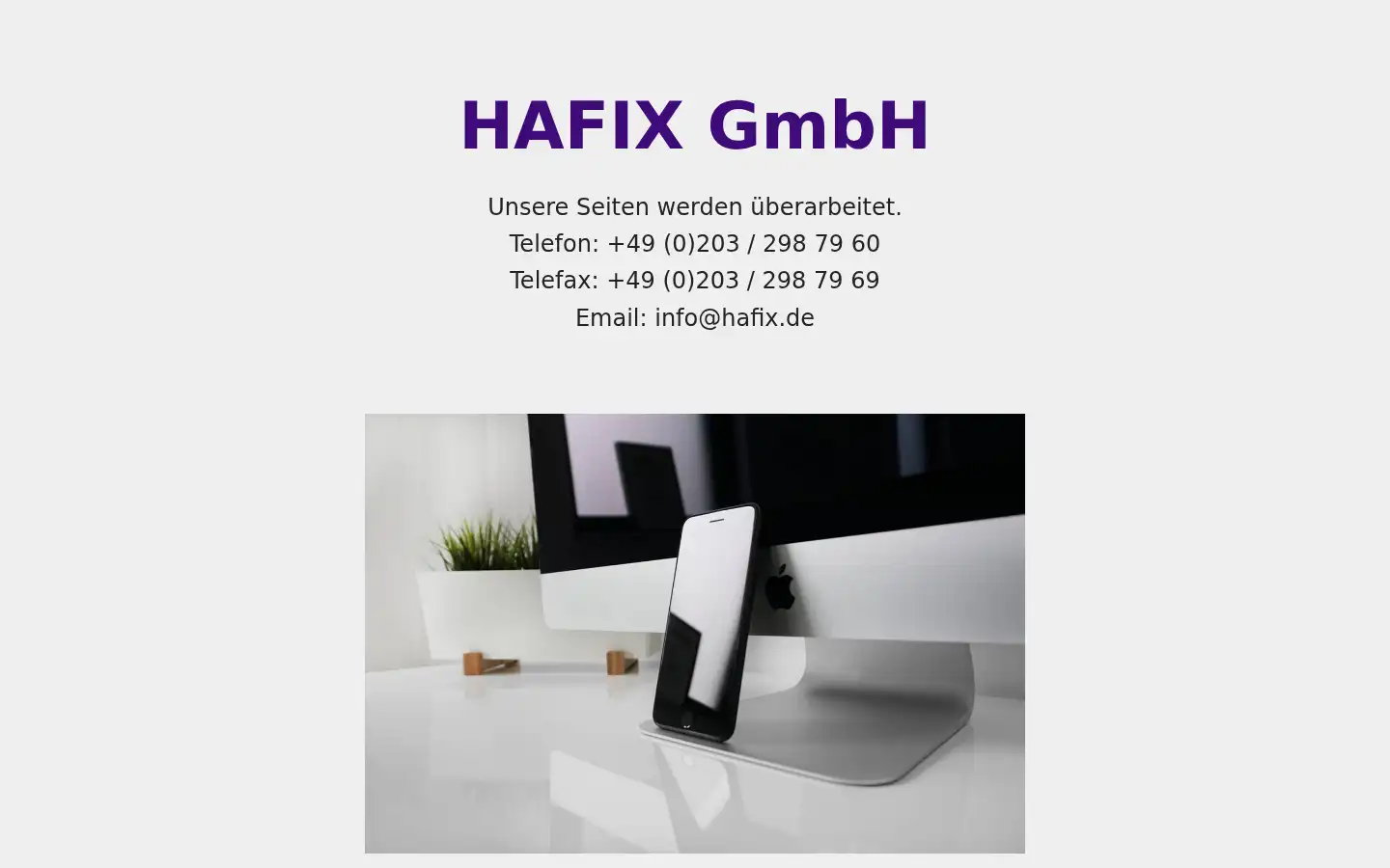 Screenshot of hafix.de