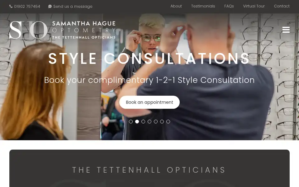 Screenshot of hagueoptometry.co.uk