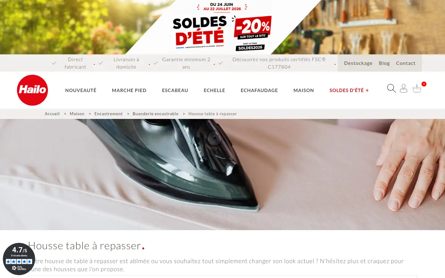 Screenshot of hailo-shop.fr