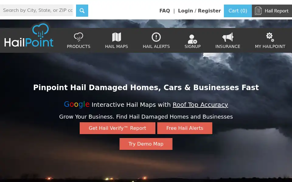 Screenshot of hailpoint.com