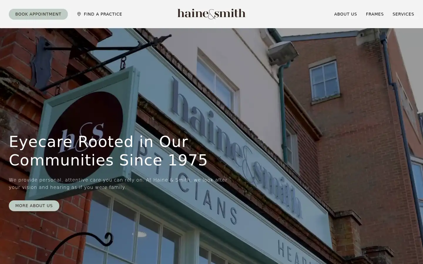 Screenshot of haineandsmith.co.uk