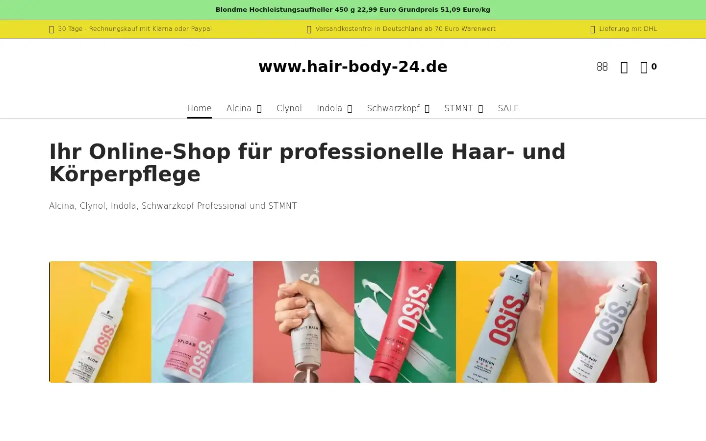 Screenshot of hair-body-24.de