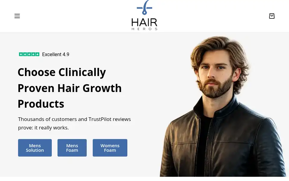 Screenshot of hair-heros.co.uk