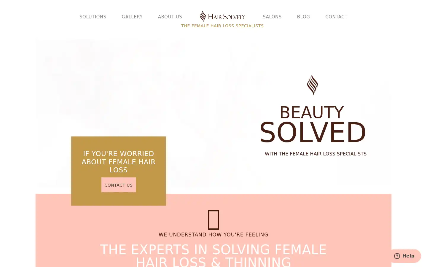 Screenshot of hair-solved.com