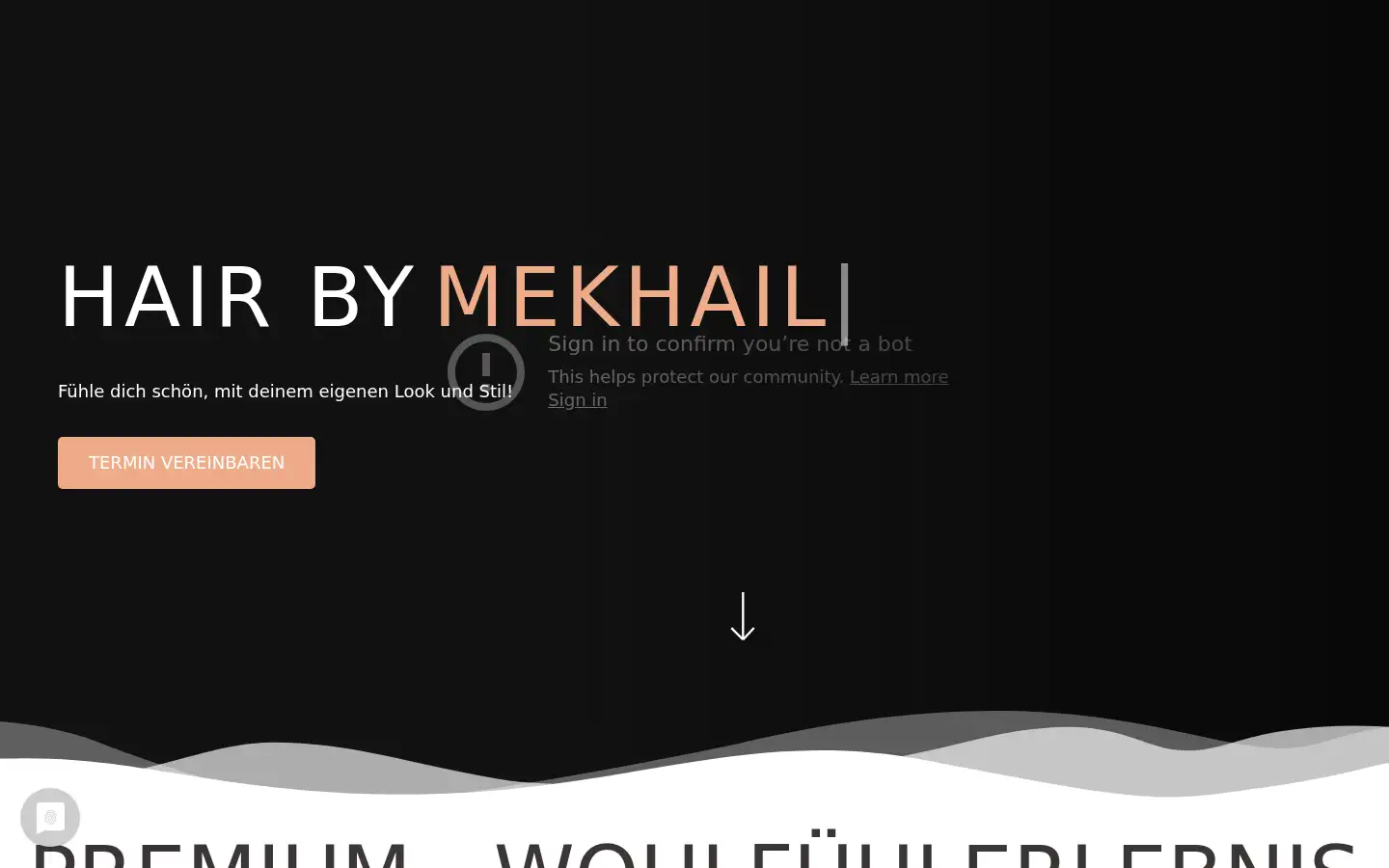 Screenshot of hairbymekhail.de