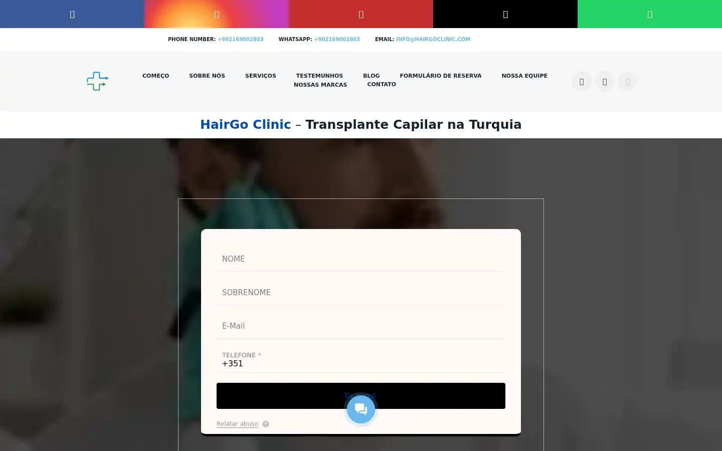 Screenshot of hairgoclinic.com