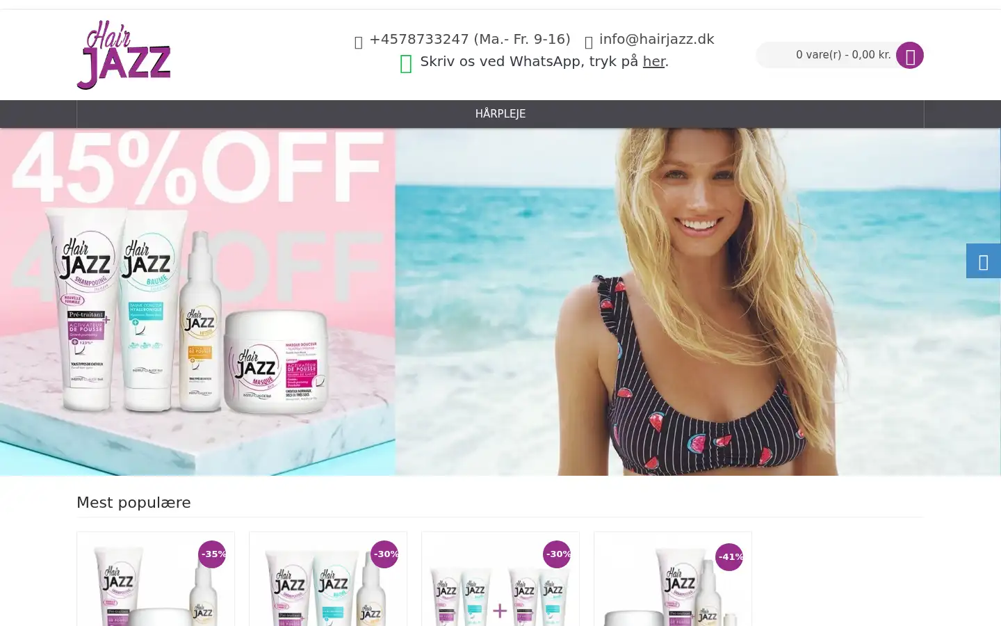 Screenshot of hairjazz.dk