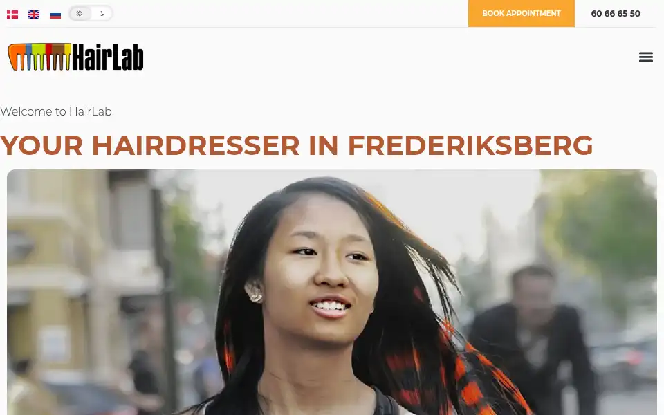 Screenshot of hairlab.dk