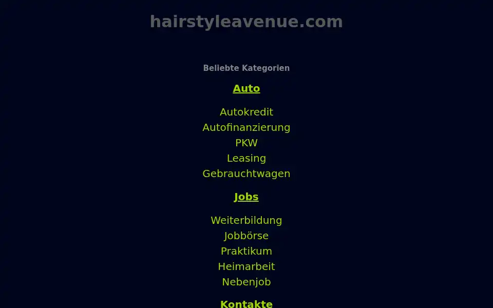 Screenshot of hairstyleavenue.com