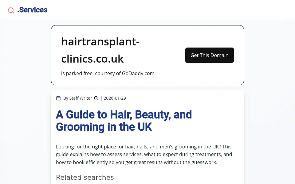 Screenshot of hairtransplant-clinics.co.uk