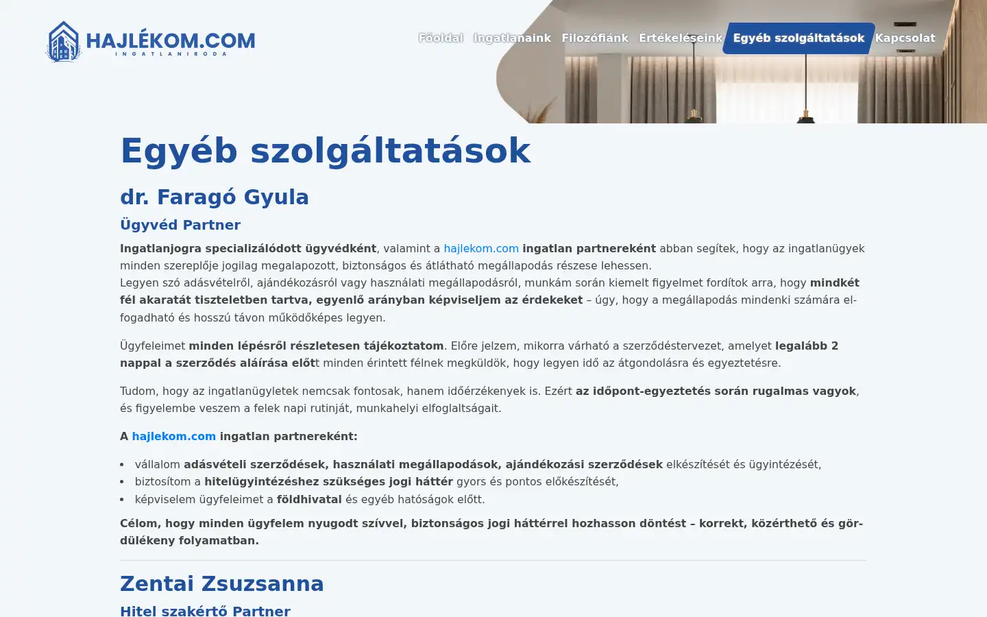 Screenshot of hajlekom.com