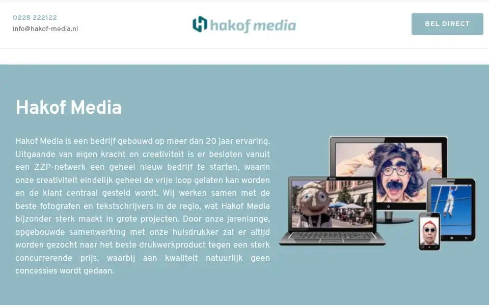 Screenshot of hakof-media.nl