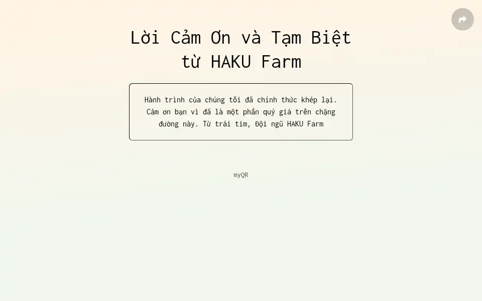 Screenshot of hakufarm.vn