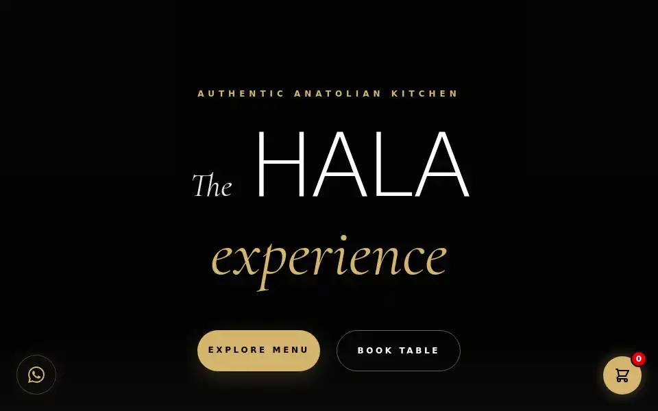 Screenshot of halarestaurant.co.uk