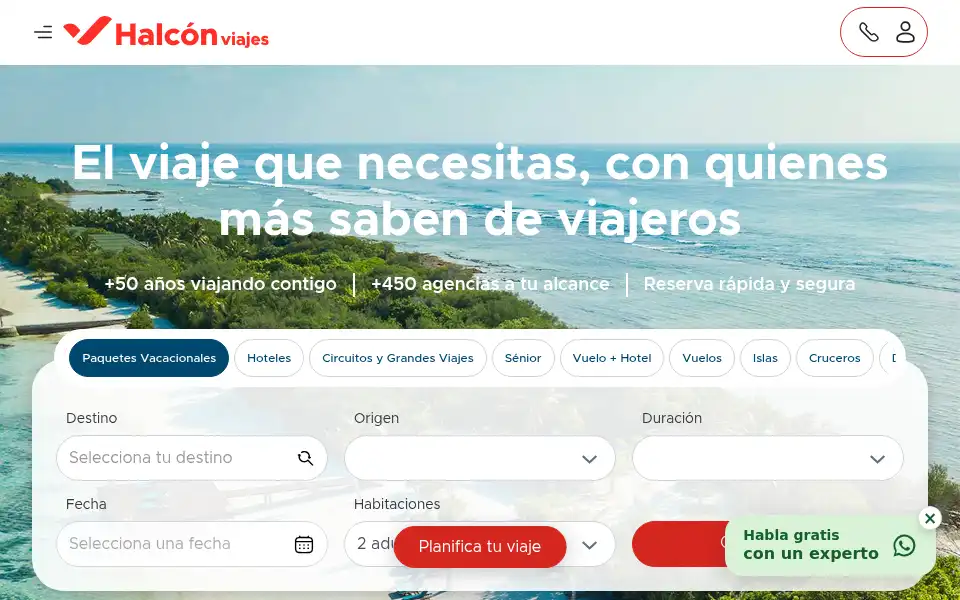 Screenshot of halconviajes.com
