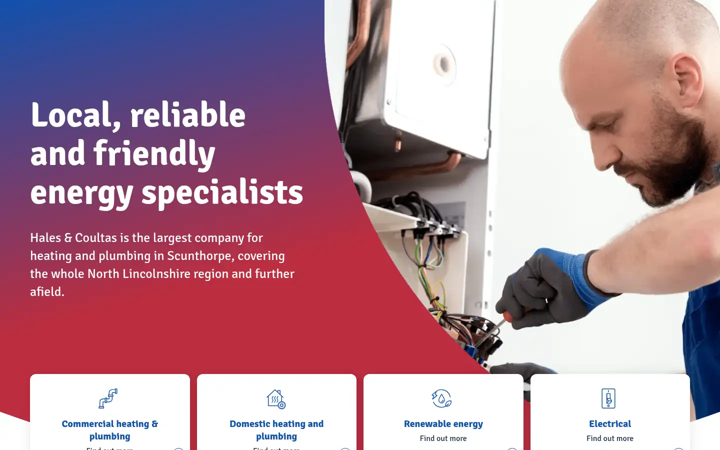 Screenshot of halescoultasplumbing.co.uk