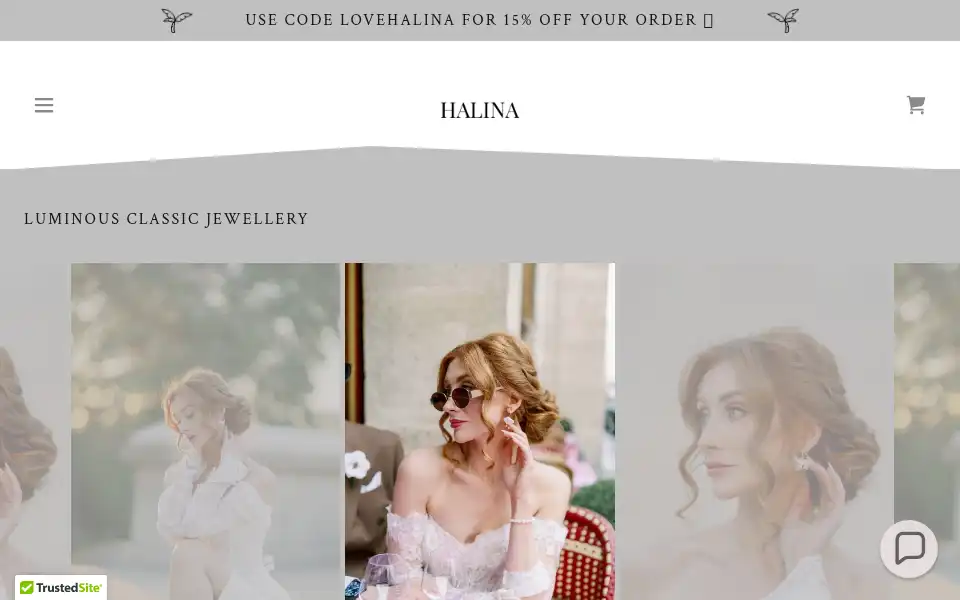 Screenshot of halina-jewellery.com