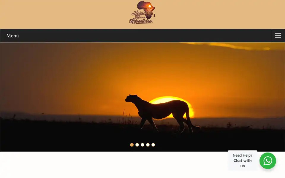 Screenshot of halisiadventures.co.tz
