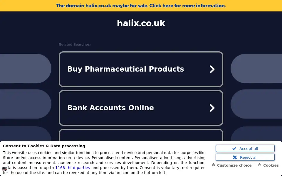 Screenshot of halix.co.uk