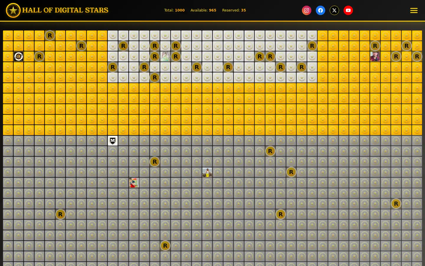 Screenshot of hallofdigitalstars.com
