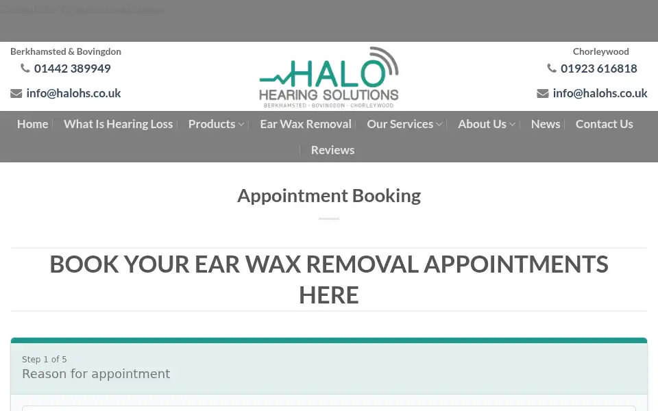 Screenshot of halohs.co.uk