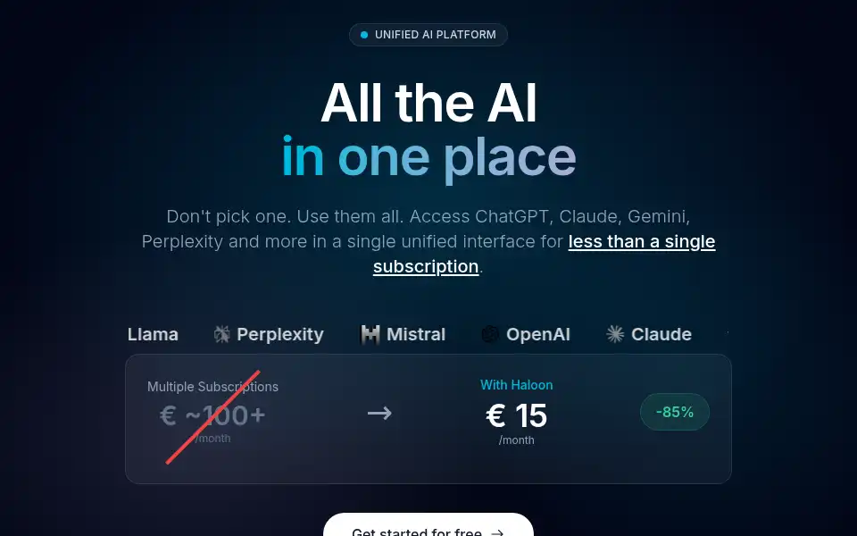 Screenshot of haloon.ai