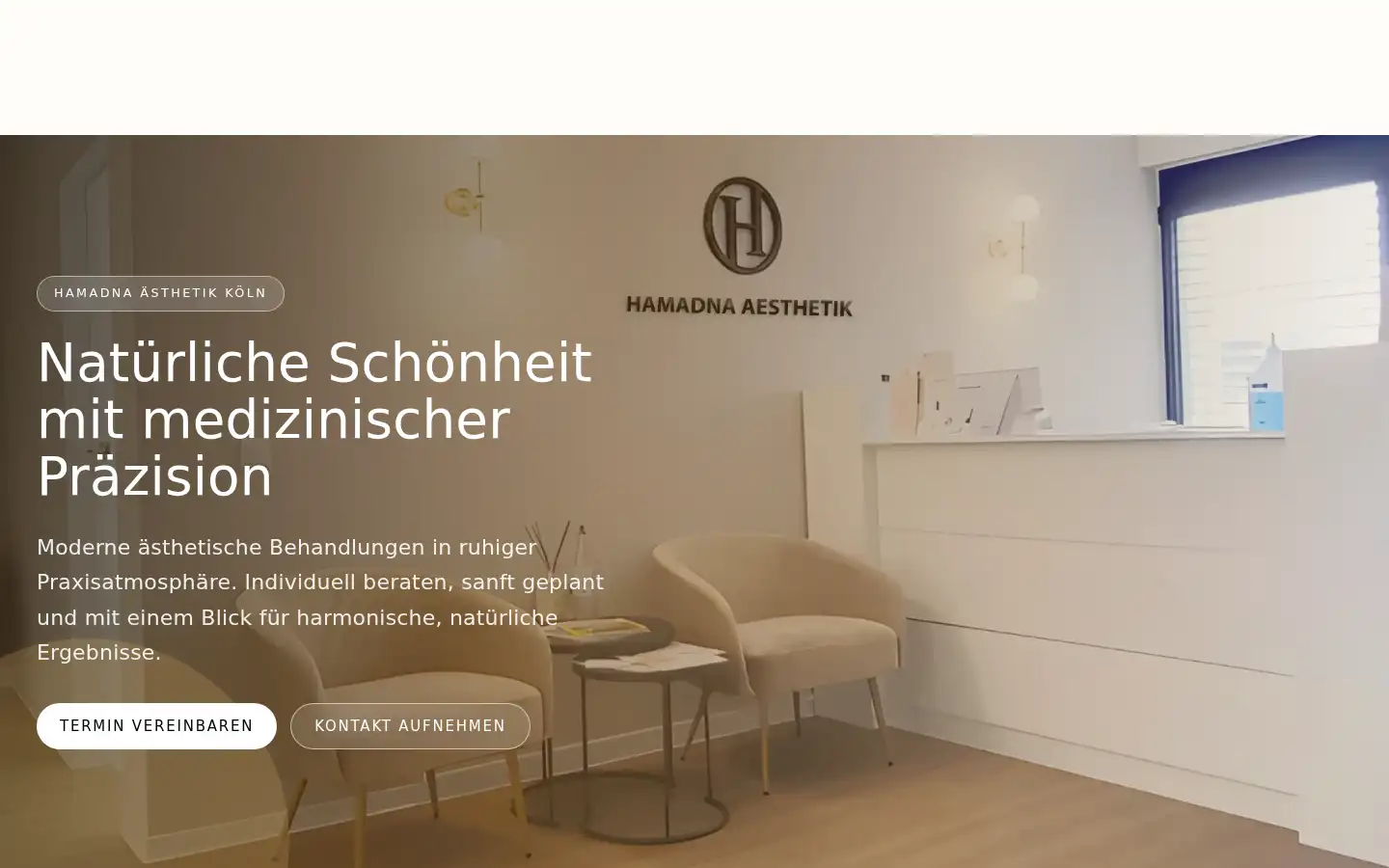 Screenshot of hamadna-aesthetik.de