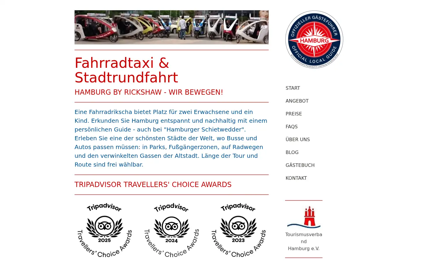 Screenshot of hamburg-by-rickshaw.de